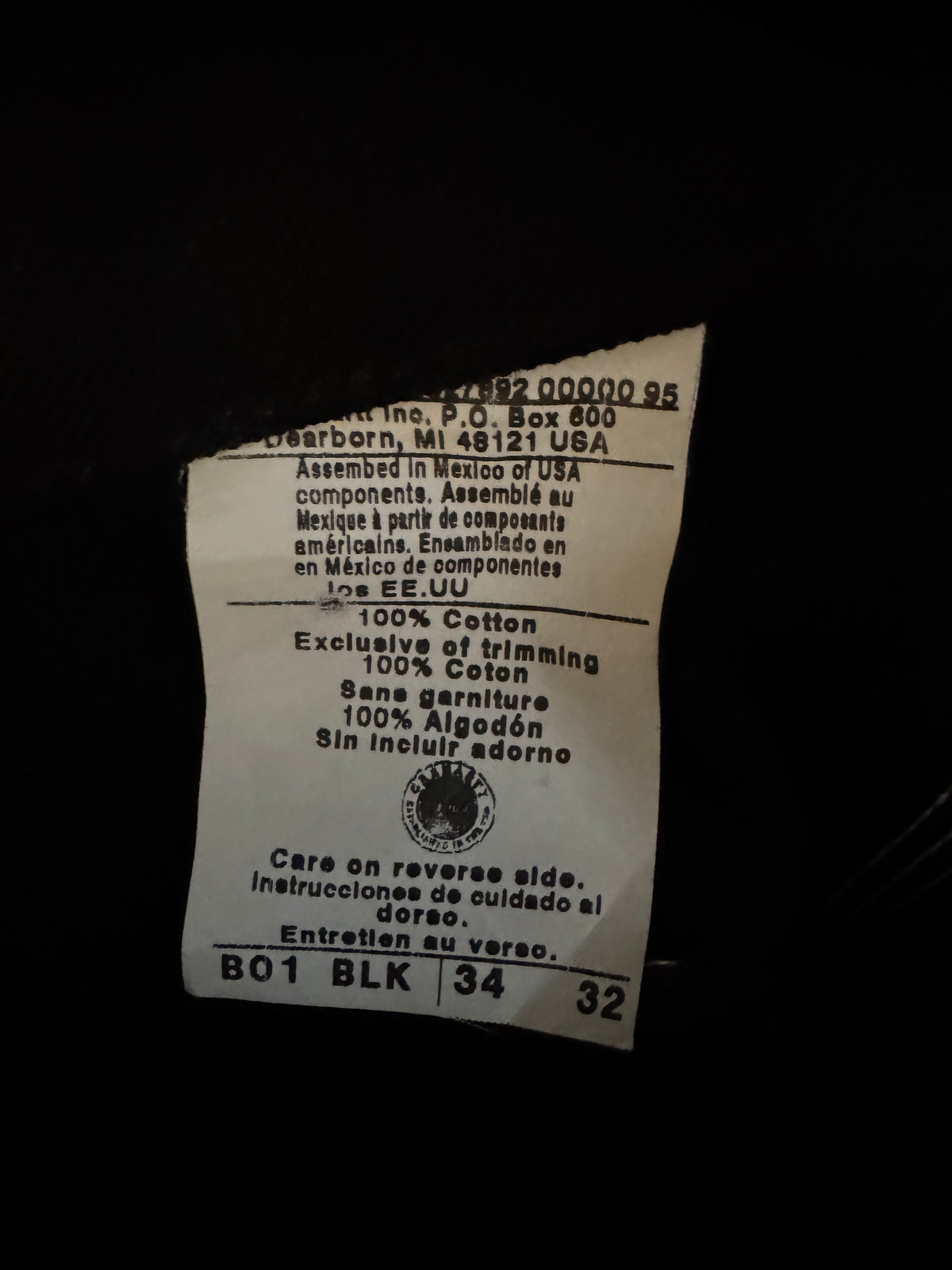 Carpintero Carhartt Negro