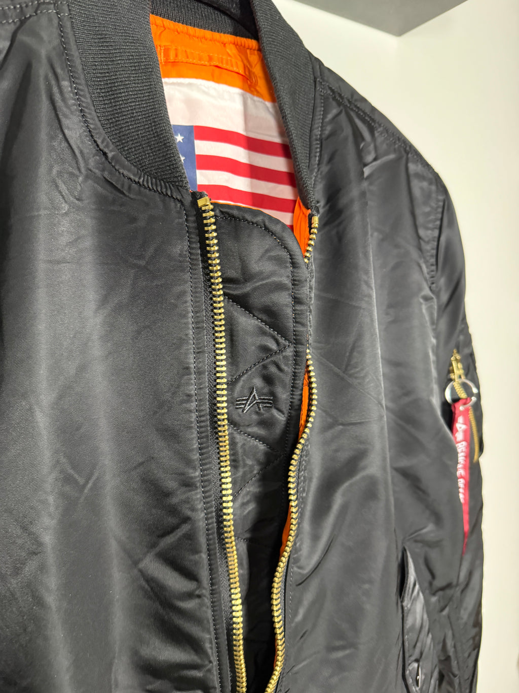 Chaqueta De Piloto Alpha Industries Ma-1 Blood Chit "Nueva"