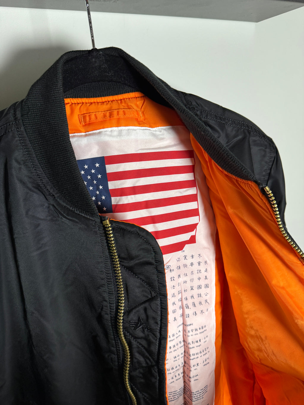 Chaqueta De Piloto Alpha Industries Ma-1 Blood Chit "Nueva"
