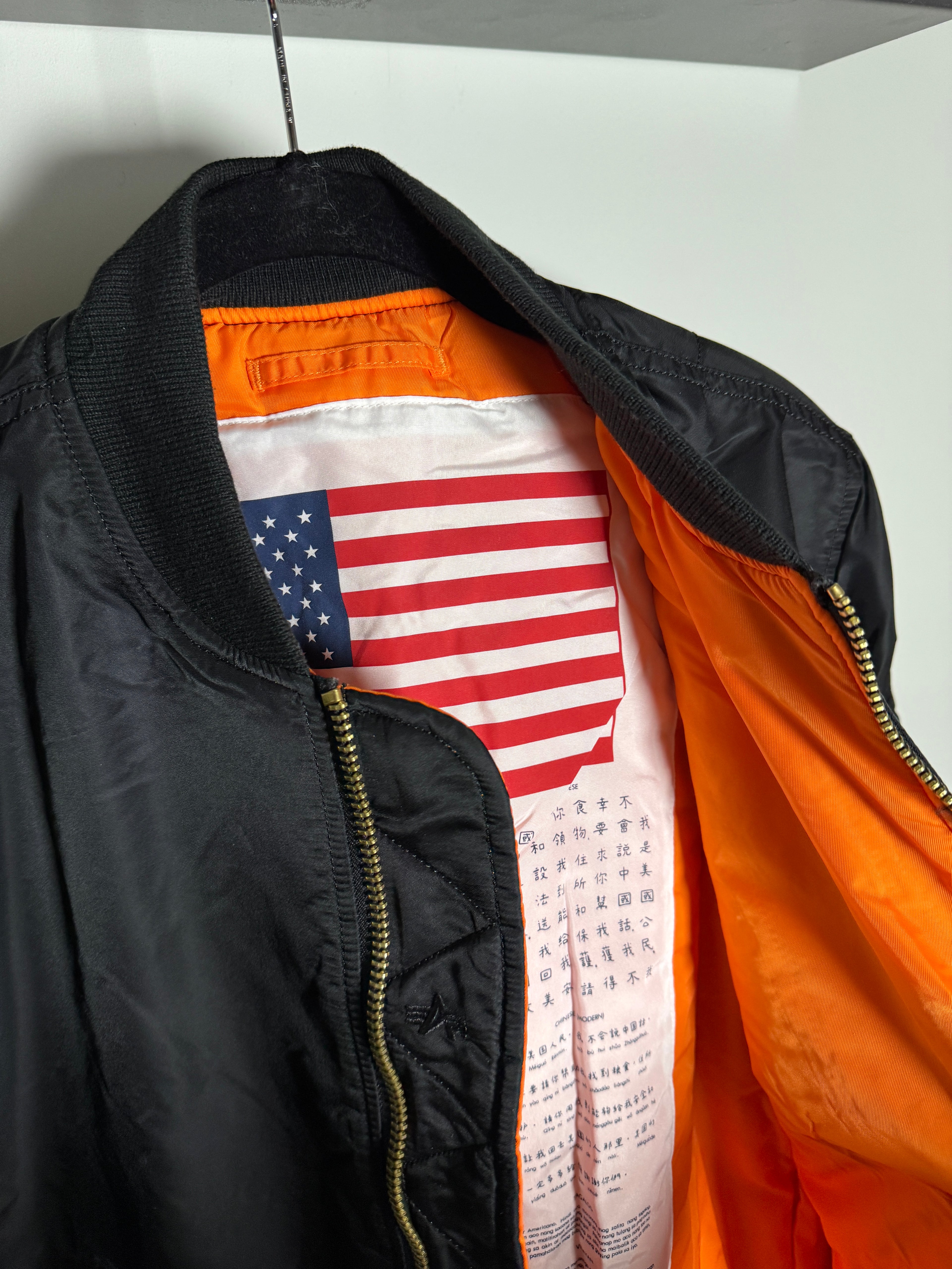 Chaqueta De Piloto Alpha Industries Ma-1 Blood Chit "Nueva"