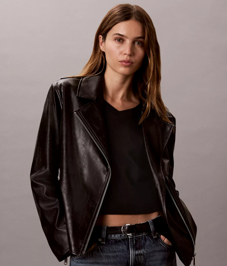 Chaqueta Calvin Klein Moto Faux Leather