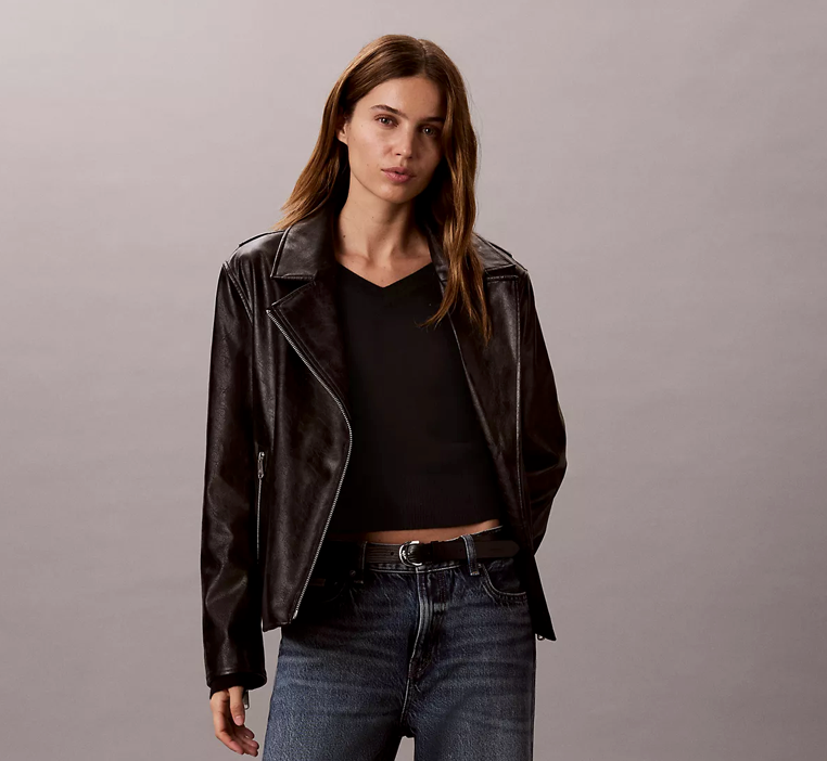 Chaqueta Calvin Klein Moto Faux Leather